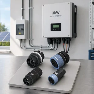 HDC 32i3f1 32A 600V IP68 AC Connector for PV Solar Inverter On Off Grid Solar Power System Inverter 3KW