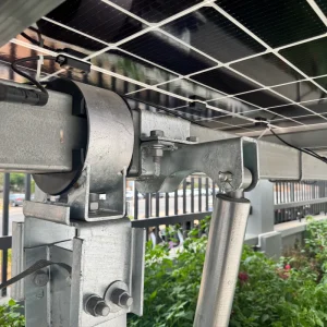 HDG Steel Solar Mount System Single Axis PV Sun Tracking System Mounting Structure With Intelligent Controller