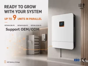 HENSOL Three phase Hybrid Inverter 8.5KW 10.5KW 12.5KW 48V MPPT Solar Power System Transformer IP54 Protection CAN Communication