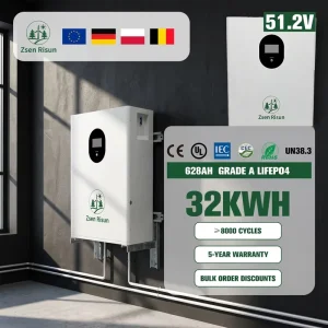 HES32FT 32kWh LiFePO4 Solar Energy Storage System 51.2V 30-40kW Hybrid Grid CAN Off-Grid All-in-One IP20