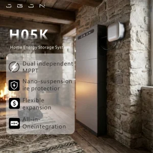HO5K All in One Home Energy Storage System 5kWh 20kWh Stackable LiFePO4 Battery Hybrid Grid Inverter