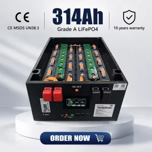 HUANCHU 51.2V 16kWh DIY Solar Battery Stackable Case Kit 314Ah V2 JK 200A BMS V19 CE Certified 8000 Cycles CAN