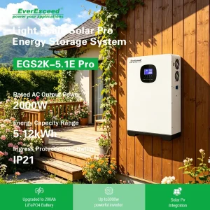 Heavy-Duty Energy Storage 5.12kWh 2000W 6000+ Cycles LiFePO4 -20-50C Operation 95% Humidity Emergency Relief
