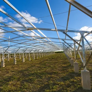 Heavy Duty Outdoor Ground Solar Panel Racking System Hot Dip Galvanized Steel PV Bracket Array