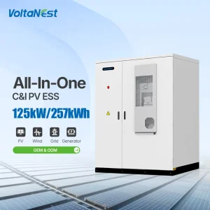 High Capacity 257KWH 260KWH Solar Storage Integration Industrial Battery All in One Commercial ESS with 100kW PCS
