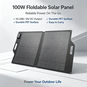 High Efficiency 100 W Folding Solar Panel Power Supply 100W Portable Solar Panel for Outdoor Camping