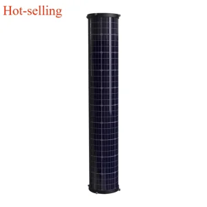 High Efficiency 100W 140W Cylindrical Solar Panel Vertical Module for Smart Street Light Pole and CCTV Tower