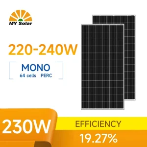 High Efficiency 230W Solar Panels for Homes and Commercial Use Monocrystalline and Polycrystalline Modules Export Ready