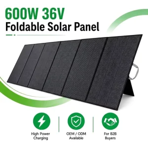High Efficiency 600 Watt Solar Panel Foldable 24V Monocrystalline Silicon Portable 500W 400W Camping Solar for RV