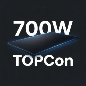 High Efficiency 700W N Type TOPCon Bifacial Solar Panel 182mm Half Cell Mono PV Module for Home Solar Power System