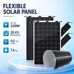 High Efficiency Flexible Solar Panel 320w 325w 330w Thin Film Cell Flexible Solar Panel Solar Photovoltaic Panel for Boating
