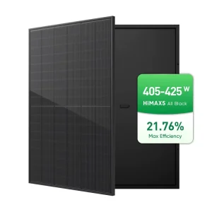 High Efficiency Full Black Solar Panels 405 410 415 420 425 Watts 425W Transparent Photovoltaic Solar Panels Europe Warehouse