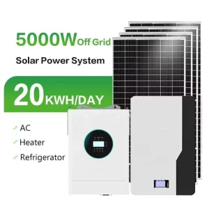 High Efficiency Grid Solar Power System Battery 5-10kW Stackable IP65 CAN Communication All-in-One LiFePO4