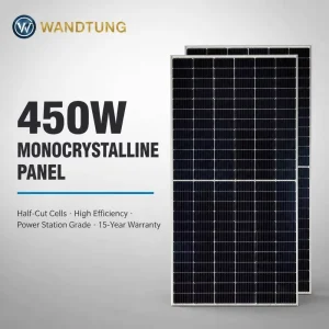 High Efficiency Solar Panels 450W Monocrystalline Photovoltaic Module 15 Year Warranty for Home Power Station System
