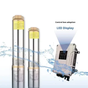 High Efficiency Solar Water Pump Durable High Pressure Submersible Deep Well Borehole Pump Brushless DC Motor 2-Year Warranty