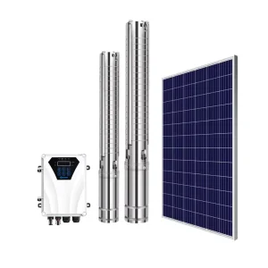 High Flow AC DC Electric Solar Submersible Borehole Water Pumps for Deep Well Stainless Steel Agriculture