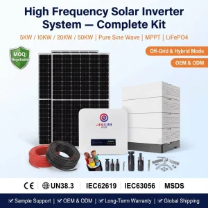 High Frequency Solar Inverter Off Grid System 5KW 10KW 51.2V Home Energy Storage Pure Sine Wave MPPT Battery OEM CE