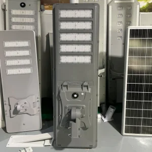 High Lumen ABS Integrated Solar Street Light LED SolarInduction Motion Sensor Waterproof IP65 Rating for Outdoor Road Lighting