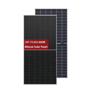 High Power Hi MO9 LR7 72HYD Bifacial Mono Half Cell Solar Panels 625W-650W 24.4% Efficiency Dual Glass Solar Panels