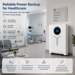 High Power LiFePO4 Battery System 51.2V 300Ah 15kWh Energy Storage Pack for Solar Backup Long Cycle Life Stable Output ESS IP54