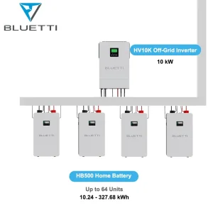 High Power Solar System HV10K 10kW Pure Sine Wave Inverter with Scalable up to 327.68 kWh Storage Capacity for Africa