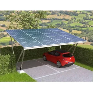 High Quality Galvanized Steel Solar Carport Mounting Structure System for EV Charging Parking Lot