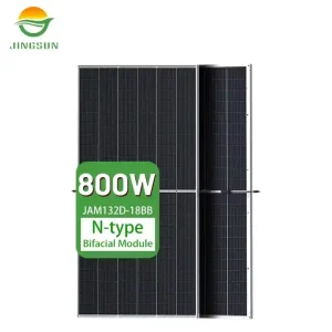 High Quality Jingsun Type HJT Bifacial Solar Panels 770W 775W 780W 785W 800w Mono Crystalline Half Cell Solar Panel