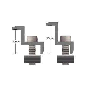 High Quality Solar Mounting Components Aluminum PV Solar Panels Clamps Customized Aluminum Mid Clamp End Solar Clamp