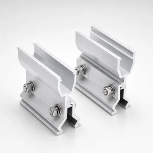 High Strength Non-penetrating Anodized Aluminum AL6005-T5 Metal Roof Clamp for Solar PV Racking System with SUS304 Bolts