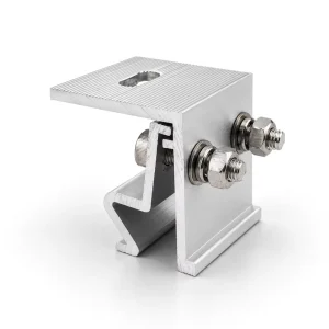 High Strength Steel Solar Roof Clamp with Anodized Surface for Commercial Solar Carport Mounting System