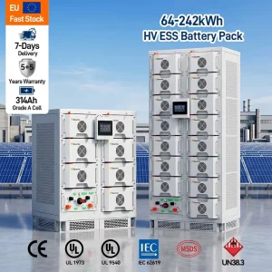 High Voltage 100Kw Rack Mount Server Lifepo4 Battery ESS 100Kwh 200Kwh Solar Lithium Better Industrial Commercial Energy Storage