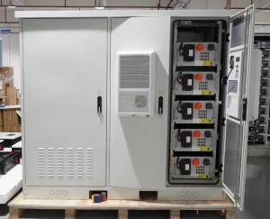 High Voltage 162kWh Solar Cabinet Lithium Battery IP54 Air Cooling Hybrid Micro-Grid Energy Storage Inverter LiFePO4