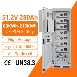 High Voltage 60kWh 70kWh 100kWh 110kWh 150kWh 215kWh Commercial & Industrial Energy Storage System Solar Energy System