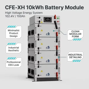 High-Voltage LiFePO4 Battery 40kWh Module 8000 Cycles IP65 Off-Grid Commercial Solar Energy Storage ESS