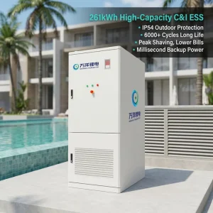 High Voltage LiFePO4 ESS 233kWh 261 Battery 166.4V 314Ah Liquid Cooling off Grid IP54 Commercial and Industrial Energy Storage