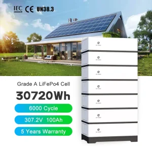 High Voltage LiFePO4 Stackable Battery 307.2V 100Ah CAN RS485 IP65 Grade a Cell Household Solar Energy Storage System