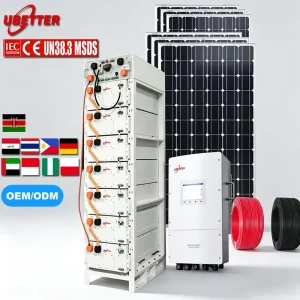 High Voltage Lithium Battery System 51.2V 280Ah 60kWh 100kWh 80kWh with Inverter Rack Mounted Solar Energy Storage Industrial Use