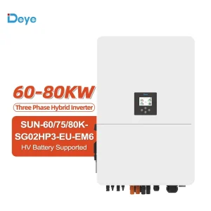 High Voltage MPPT Controller Three Phase 60kw 75kw 80kw Hybrid Inverter for 80kw Solar Energy System