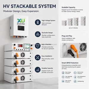 High Voltage Split Hybrid Grid LiFePO4 Solar ESS Battery Three Phase Inverter Stackable Design 20-30KW Output 100Ah 150kWh