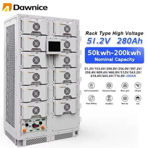 High-Voltage Stackable 280Ah 100kWh 200kWh LiFePO4 Lithium Battery Power Supply for Industrial and Commercial Energy Storage