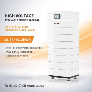 High Voltage Stackable LiFePO4 Lithium Battery 15Kwh 20Kwh 30Kwh 35Kwh 40Kwh HV Lithium Battery Solar Energy Storage System