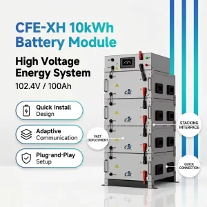 High Voltage Stackable Storage Battery 40kWh LiFePO4 LFP Module CFE-XH 8000 Cycles IP65 for C&I Solar off Grid Microgrid