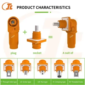 High voltage Waterproof IP67 ABS Connector 70A 500A Photovoltaic Lifepo4 Battery Terminal Surlok Connector Solar Power System
