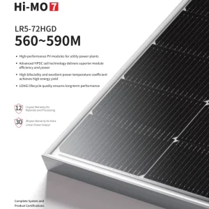 Himo 5 Monocrystalline Dual Strengthened Glass Complete AC Europe Warehouse 580W 590W De Solar Panel For Home