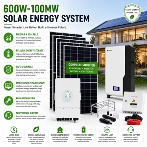 Home Battery Storage Hybrid Solar Power System 8KW 10KW 12KW 15KW with Hybrid Inverter