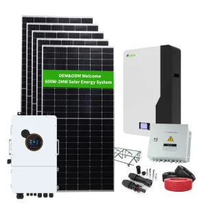 Home Complete Photovoltaic Kit, 15kW and 20kW Hybrid Off-Grid Solar System with 200Ah Solar Battery and Photovoltaic Panel