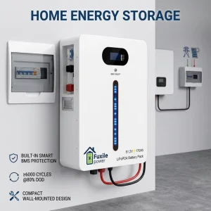 Home Energy Storage Split Battery Pack 51.2V 170Ah LiFePO4 8704Wh Wall Mounted Solar Power Supply Smart BMS CAN Communication