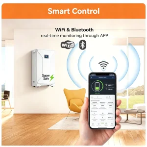 Home Energy Storage Split LiFePO4 Battery 48V 51.2V 100Ah 300Ah CAN Communication Silent Operation Xdbattery