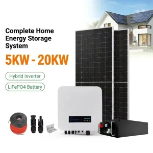 Home Energy Storage System 5KW 10KW 16KW 20KW LiFePO4 Solar Battery Hybrid Inverter MPPT Off Grid Complete Kit OEM CE