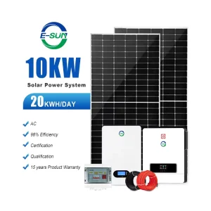 Home Hybrid Solar Energy Systems 6.2kw 10kw Complete Off Grid 10kwh Power Storage System 5000 Watt Solar Panel Inverter Kit Set